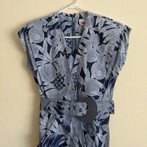 Vintage 80s Tropical Dress